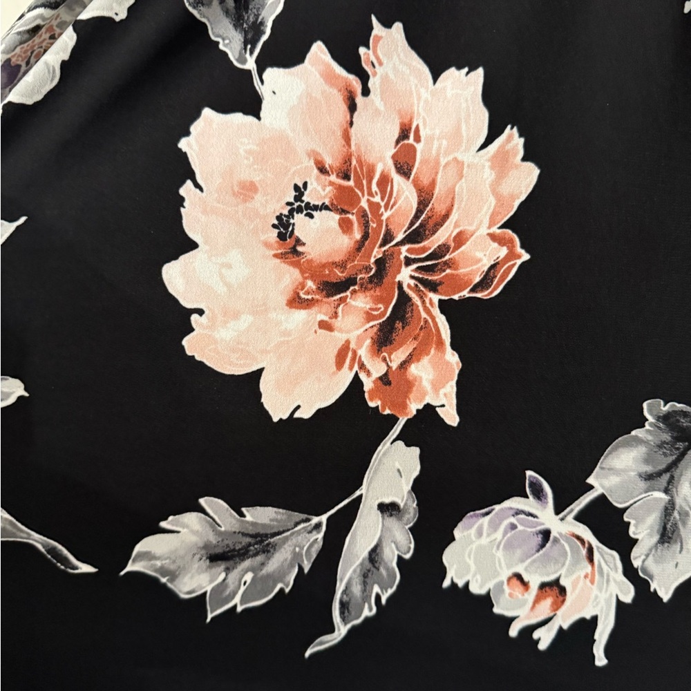NWT WHBM faux wrap floral reversible jersey dress - Picture 5 of 9